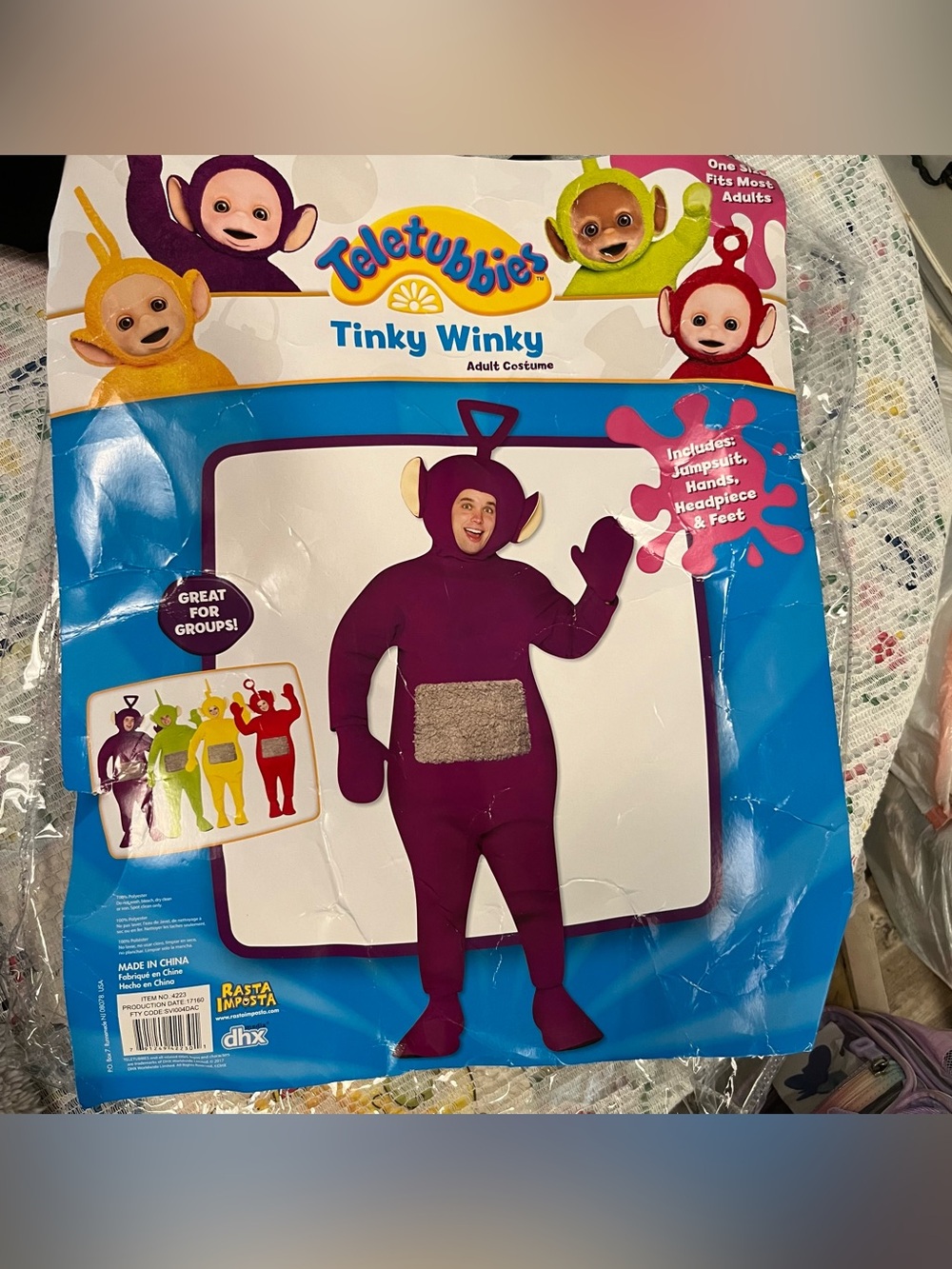 Tinky Winky Adult Costume - Purple Teletubbies Outfit